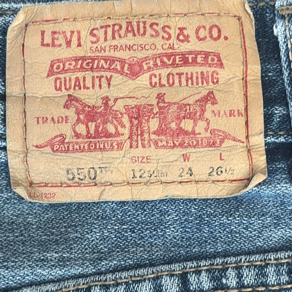 Boys Levi's 550’s Relaxed fit Blue Jeans 12slim - Picture 5 of 8